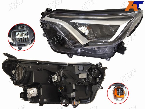 Фара TOYOTA RAV4 15-19 LH LED, с электрокорректором