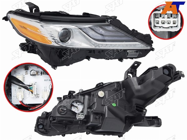 Фара TOYOTA CAMRY 18- USA RH (3 LED полосы)