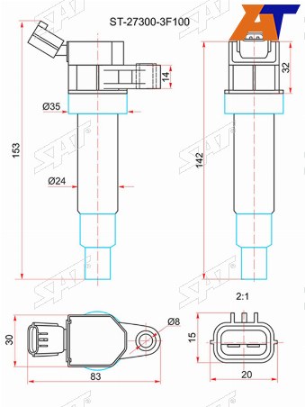 Катушка зажигания HYUNDAI GENESIS 08-13IX35 10-EQUUS 09-KIA OPTIMA 10-CERATO 09-G4K8A80