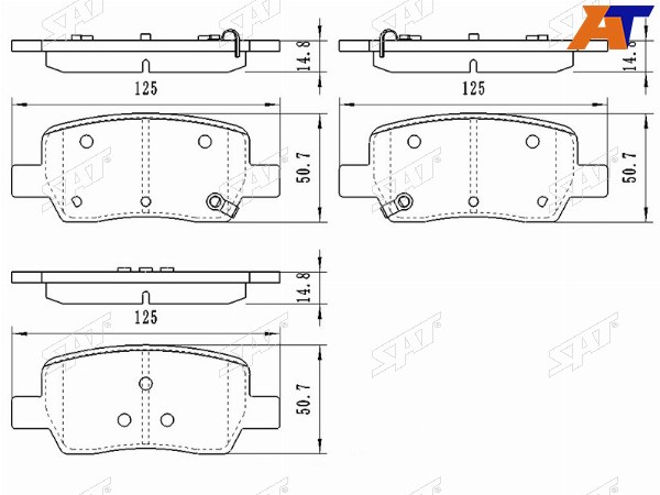 Колодки тормозные зад HYUNDAI SANTA FEKIA SORENTO 20-