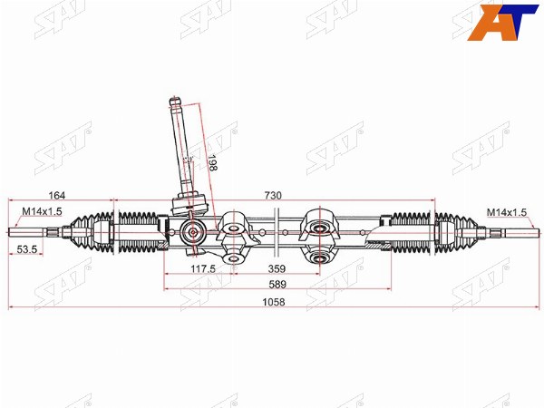 Рейка рулевая HYUNDAI I30 07-12KIA CEED 06-
