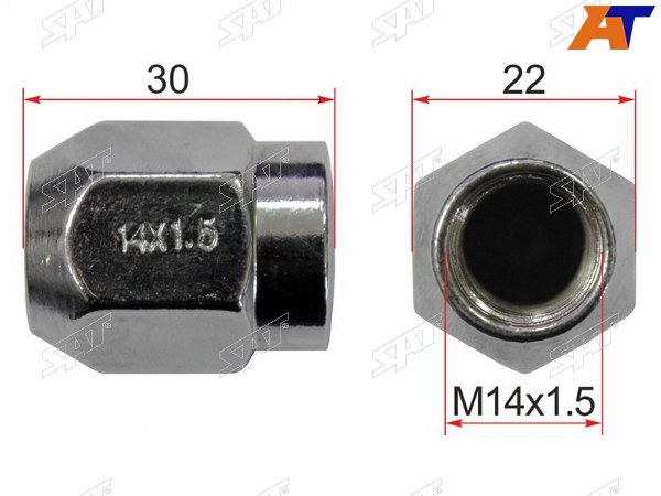Гайка колесная конус TOYOTA DYNA150TOYOACE G15LAND CRUISER 100200TUNDRA