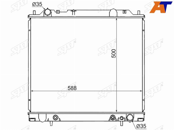 Радиатор Mitsubishi Delica 94-07  L400 94-06  Space Gear 94-07