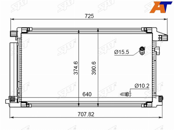Радиатор кондиционера Toyota C-HR 16-  Corolla (E210) 18-22  Corolla Cross 20-