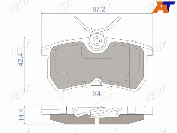 Колодки тормозные зад FORD FOCUS I 98-04FIESTA 05-