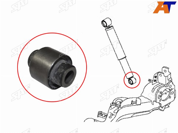 Сайлентблок заднего амортизатора нижний NISSAN X-TRAIL T31 07-13QASHQAI+2 08-13RENAULT KALEOS 08-