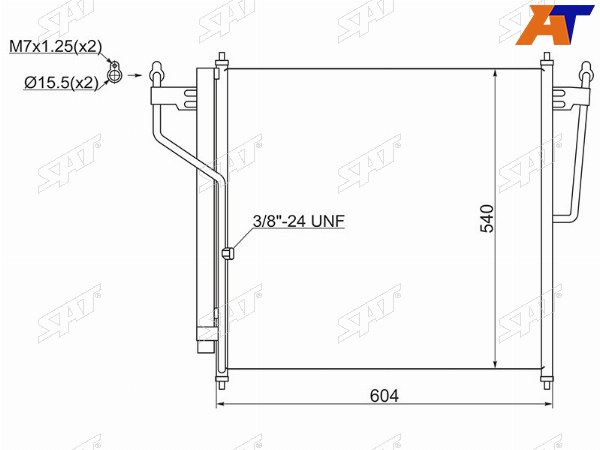 Радиатор кондиционера Infiniti QX56 04-10  Nissan Armada 03-16  Titan 03-15