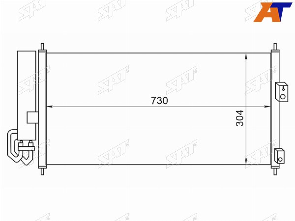 Радиатор кондиционера Nissan Almera 00-06  Primera 01-08  Bluebird Sylphy 00-05
