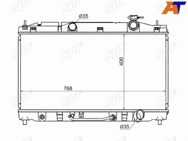 Радиатор Toyota Camry (XV40) 06-11  Lexus ES350 06-12  Toyota Avalon 04-12  Camry UAEUSA 06-11