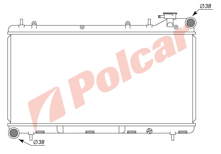 721008-1 IMPREZA 93- 1.5-2.0 РАДИАТОР 711X340 M +-C