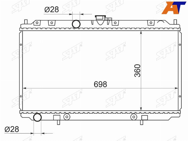 Радиатор Nissan Primera 01-08  Bluebird Sylphy 00-05