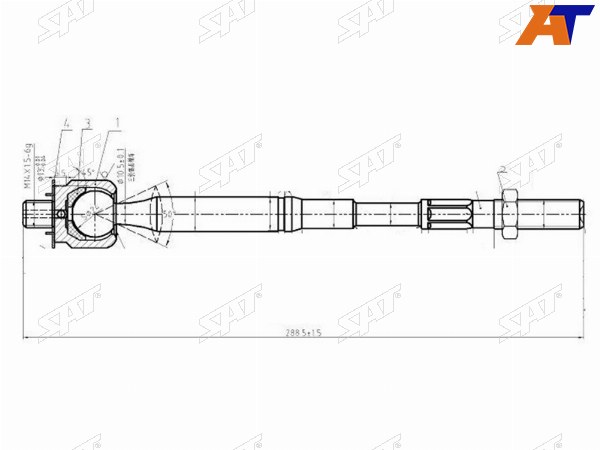 Тяга рулевая TOYOTA COROLLAALLIONPREMIOMATRIXISISNOAHVOXY 02-