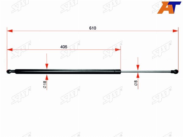 Амортизатор крышки багажника NISSAN NOTE E11 05-09
