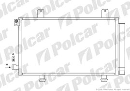 7435K8C1 SX4 06- РАДИАТОР КОНДИЦИОНЕРА 628 x 360 x 16