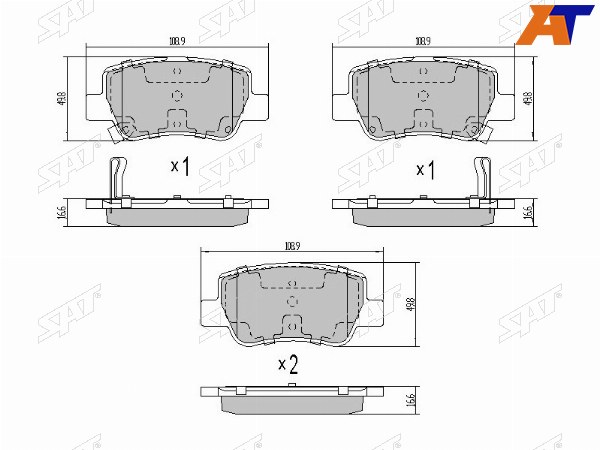 Колодки тормозные зад TOYOTA AVENSIS ZRT270 08-