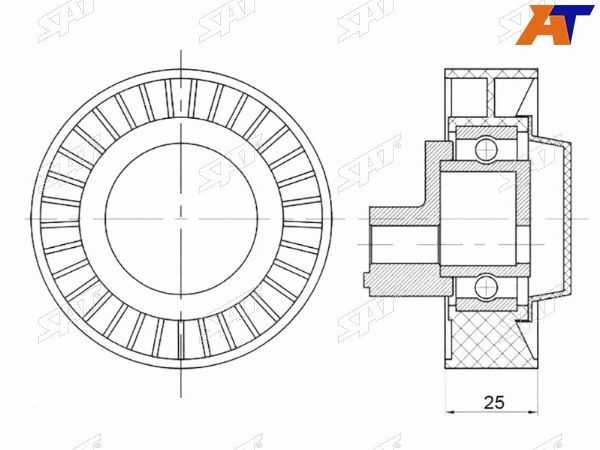 Ролик приводного ремня обводной BMW 3567X3X5 1,61,82,02,53,0