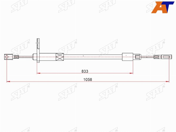 Трос ручного тормоза MERCEDES E-CLASS LH 95-02