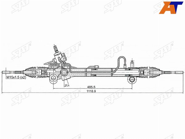 Рейка рулевая TOYOTA HIGHLANDERRX350 03-08 LHD