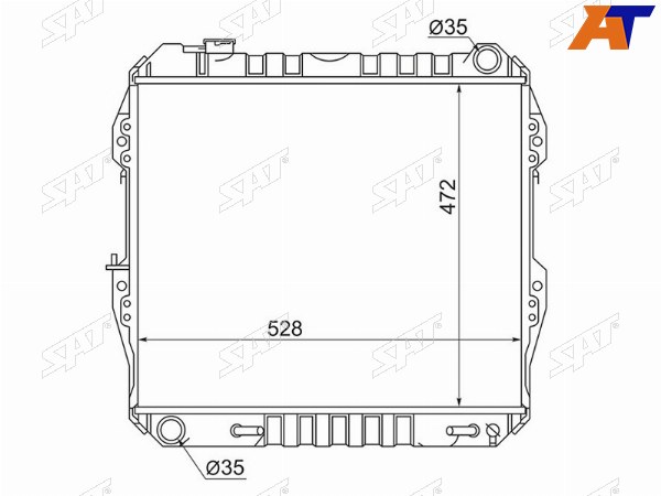 Радиатор Toyota 4Runner 89-95  Hilux Surf 89-95