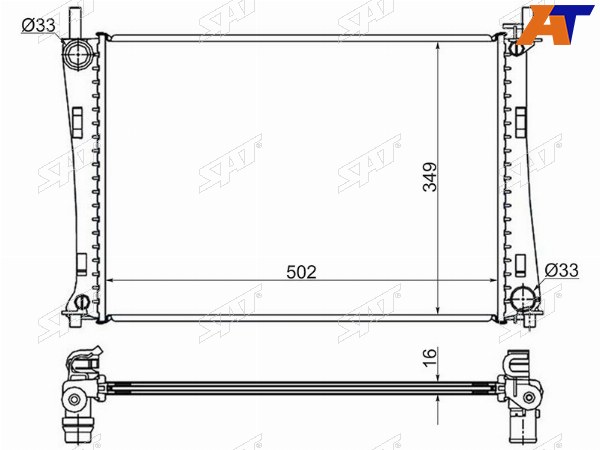 Радиатор Ford Fiesta 02-08  Fusion 02-12  Mazda Demio 02-07  2 02-07