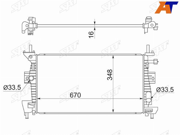 Радиатор Ford Focus 10-19  C-MAX 10-19