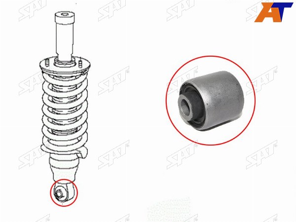 Сайлентблок переднего амортизатора NISSAN PATROL 62 10-LAND ROVER RANGE ROVER 02-12