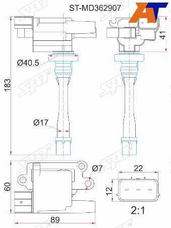 Катушка зажигания MITSUBISHI AIRTREKOUTLADER CU2 4G6LANCER CS56 PAJERO IO H67 4G9