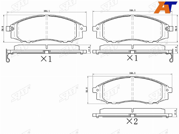 Колодки тормозные перед NISSAN NAVARA IIIII 00-PATHFINDER IIIII 97-10 NP300 08-