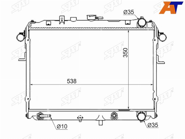 Радиатор Mitsubishi Delica 94-07  Nissan Vanette 99-17