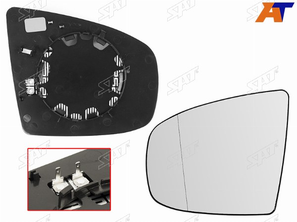 Полотно зеркала BMW X5 E70 06-12 X6 07-14 LH асферическое с обогревом