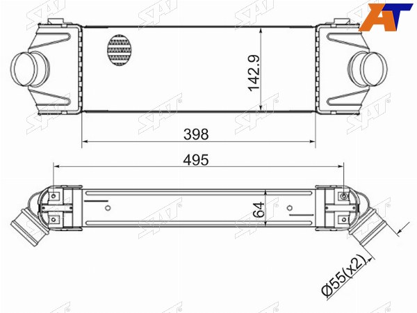 Радиатор интеркулера FORD TRANSIT 06-