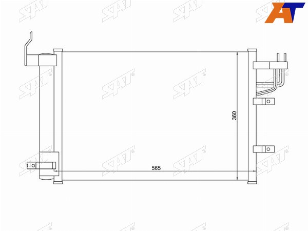 Радиатор кондиционера Kia Cerato 04-09  Spectra 04-09