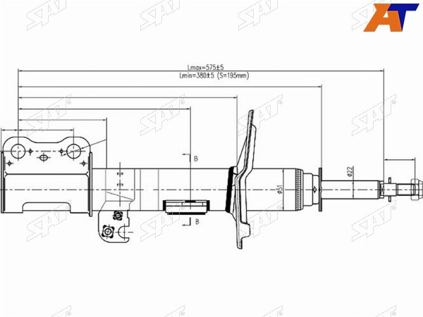 Стойка передняя TOYOTA IPSUMPICNICAVENSIS VERSO 01-09 LH