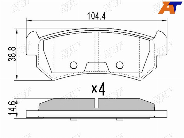 Колодки тормозные зад CHEVROLET LACETTI 04-