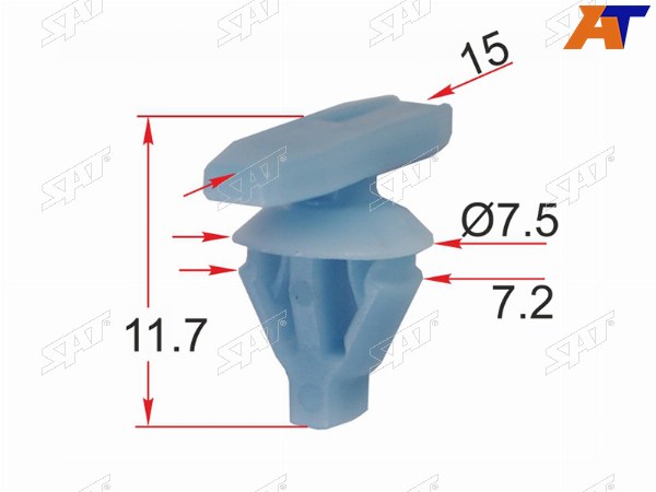 Клипса крепежная HONDA (1 шт.)