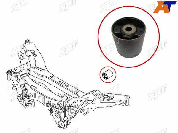 Сайлентблок заднего дифференциала NISSAN QASHQAI+2  06-13X-TRAIL 07-