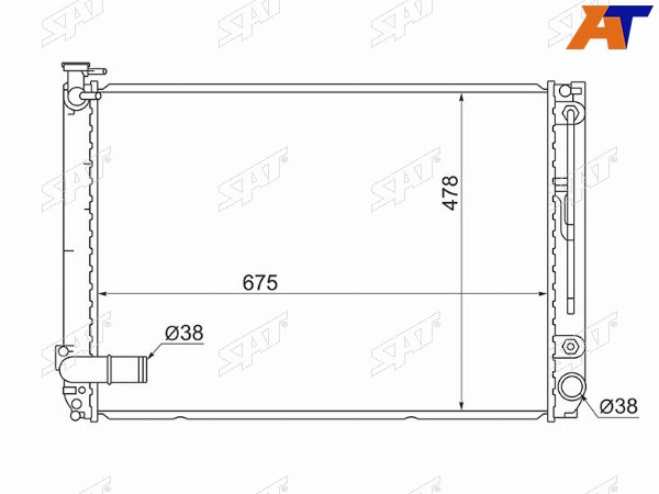 Радиатор Toyota Harrier (XU30) 03-13  Lexus RX300 03-06  RX330 03-06  RX350 06-09  RX400h 04-09