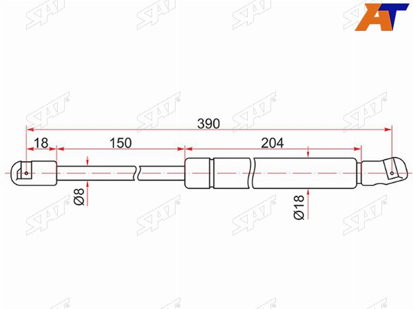 Амортизатор капота NISSAN CEFIROMAXIMA A33 98-03 RH=LH
