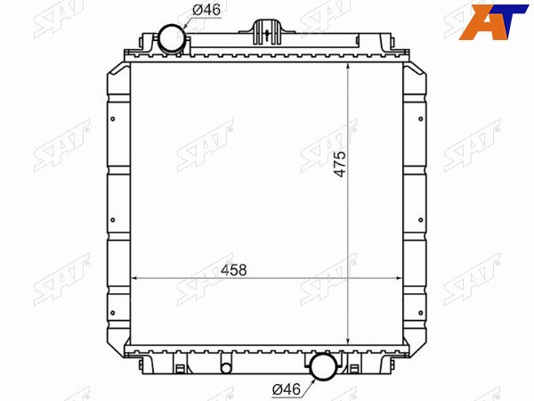 Радиатор Mitsubishi Fuso Canter FE5 93-02  Fuso Canter FE6 93-02