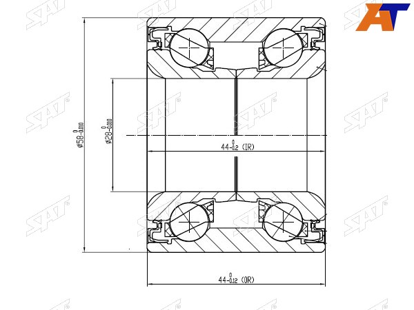 Подшипник задней ступицы SUZUKI SWIFT 2WD
