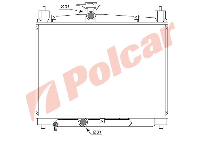 810308-1 YARIS 99- РАДИАТОР 488X350X16  1.0;1.3 M+-C TO2251