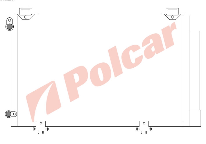 8103K8C1 YARIS 99-03YARIS VERSO 99- РАДИАТОР КОНДИЦИОНЕРА 530X330X16