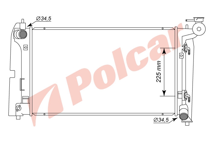811308-5 COROLLA 99- РАДИАТОР 600Х348 141618 A TO2323