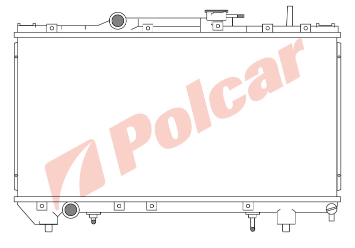812208-0 CARINA E 92- 1618 РАДИАТОР 680X320 A   TO2204