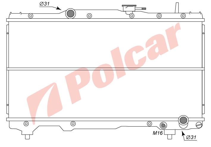 812208-2 CARINA E 92- 20 РАДИАТОР 660X325 M      TO2163