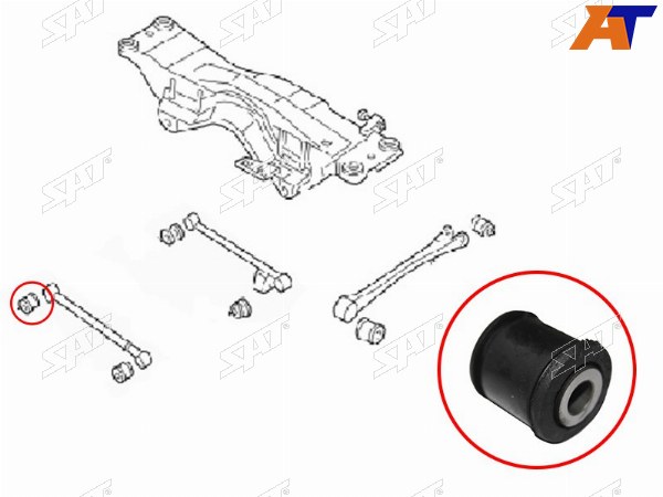 Сайлентблок заднего поперечного рычагаSUBARU IMPREZA 92-07FORESTER 96-02LEGACY 93-98