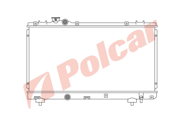 814508-1 РАДИАТОР ОСНОВНОЙ 325 x 639 x 16 mm 1.5 i 16V  1.3 12V