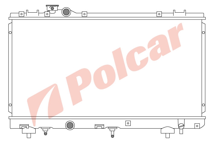 814508-2 РАДИАТОР ОСНОВНОЙ 639 x 325 x 16 mm 1.5 i 16V 1.3 12V