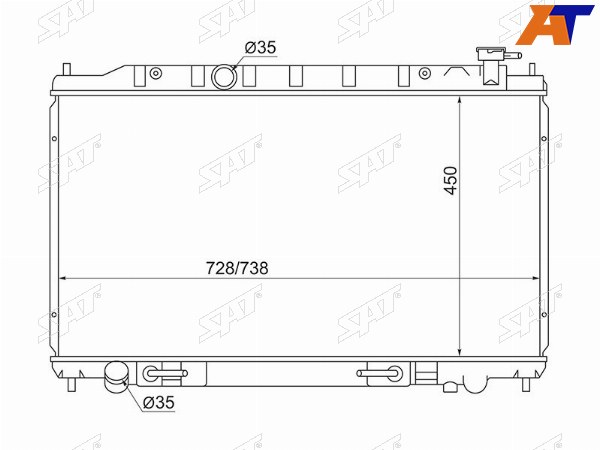 Радиатор Nissan Murano 02-08  Presage 03-09