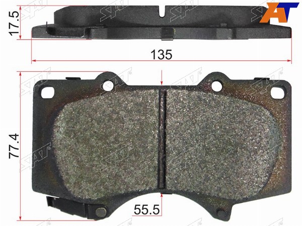 Колодки тормозные перед LEXUS GX470460TOYOTA LAND CRUISER PRADO 120150 02-HILUX UN2